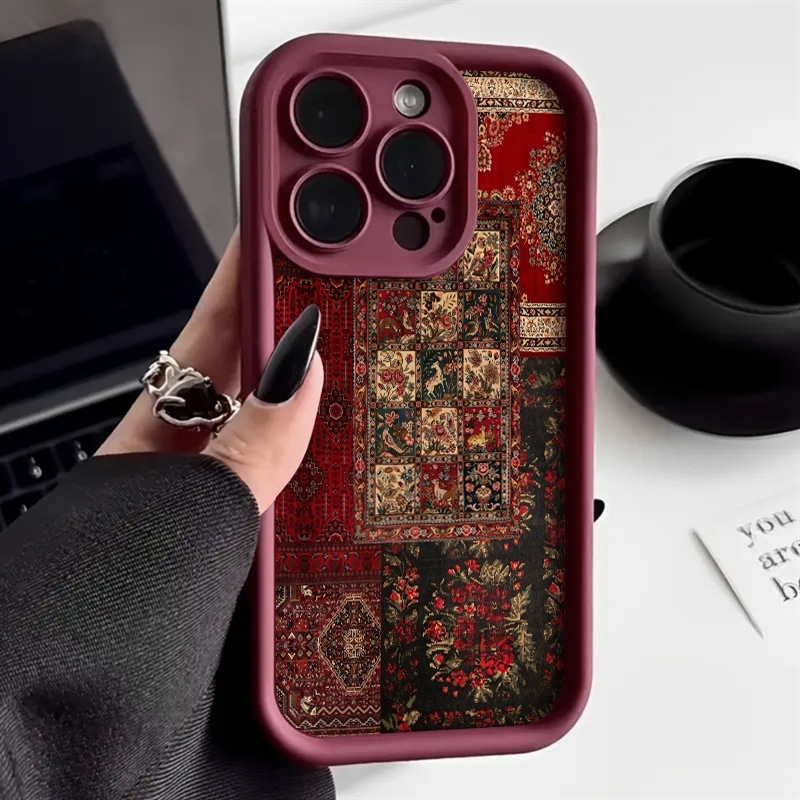 Casing Ponsel Motif Karpet Pat - Vintage Floral Pattern Soft Case ulasan dan harga