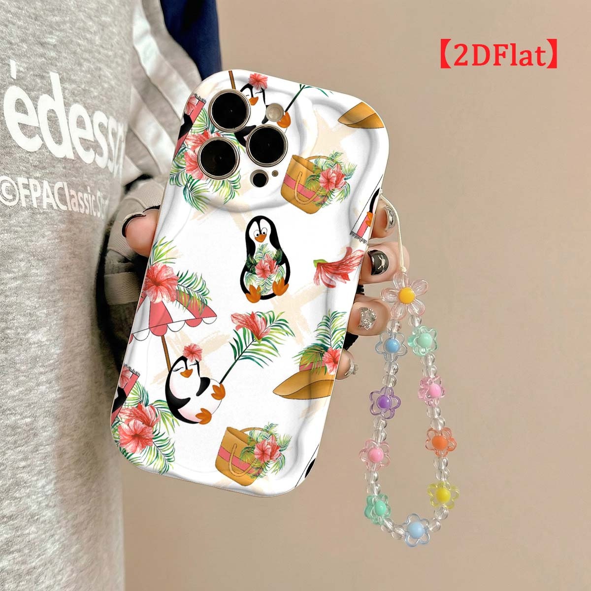 Casing Telepon Penguin yang Lu - Cute Cartoon Wrist Strap Silicone Case ulasan dan harga